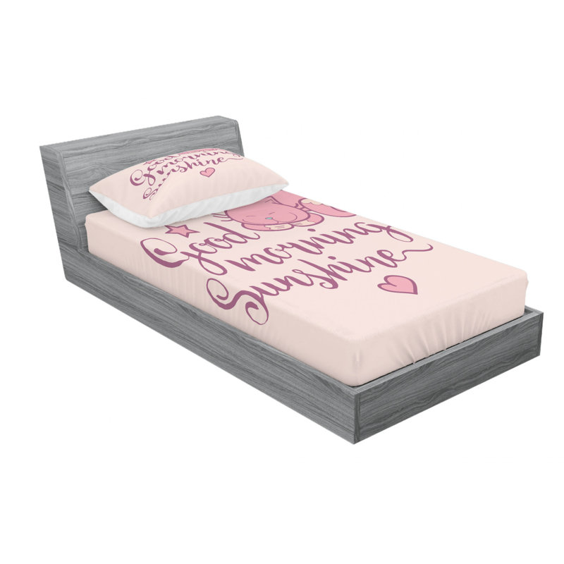 Saying Microfiber Sheet Set, Twin Sheet Set + Fitted Sheet + 1 Pillowcase