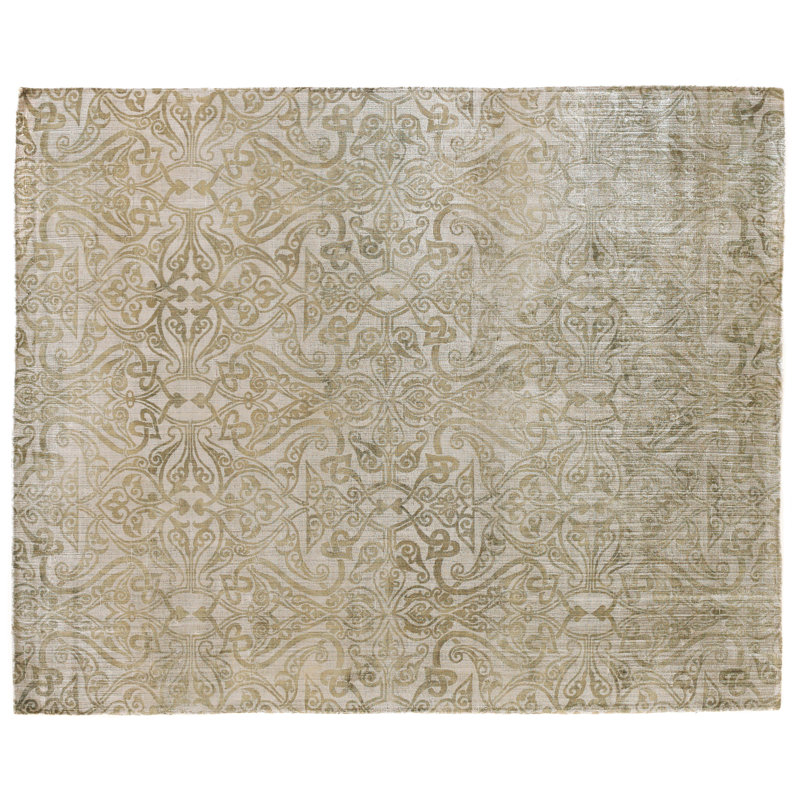 Koda Handmade Synthetic Brown/Beige Area Rug, Rectangle 9' x 12'
