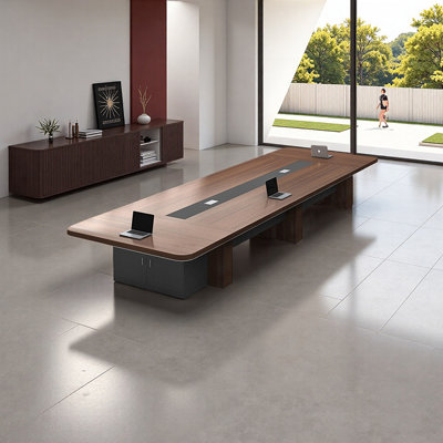 Table de conférence moderne et minimaliste avec rangement
