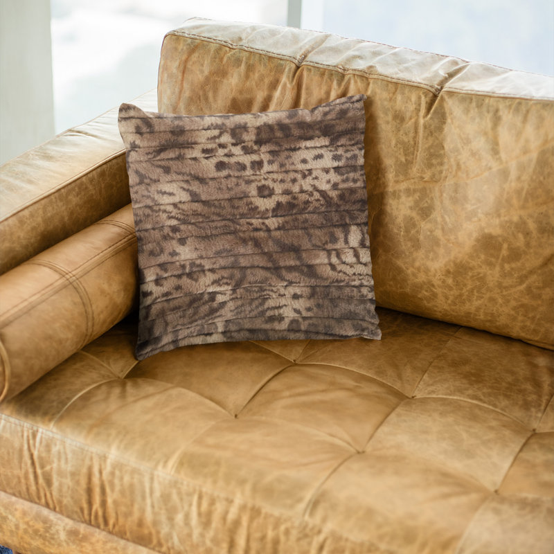Animal Print Reversible Throw Pillow, 20" x 30", Animal Print, Brown