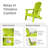Anbut High - Density Polyethylene (HDPE) Folding Adirondack Chair-360699125
