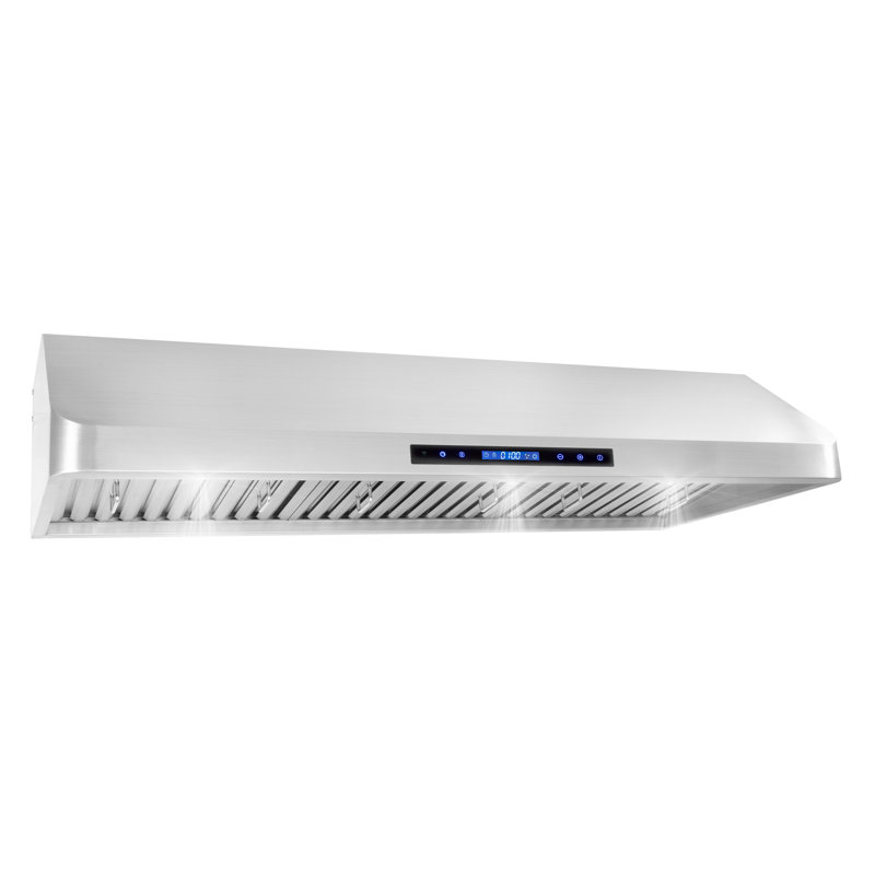 Cosmo Haven Collection 500 CFM Ducted Under Cabinet Range Hood, Touch Controls, LED Lights, Stainless Steel