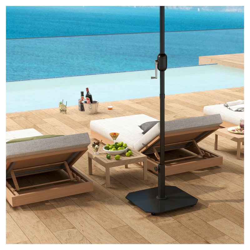 Base de parasol en métal Outsunny
