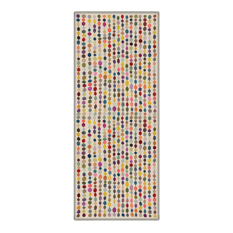 Aamir Evoque Modern Machine Washable Beige Indoor Area Rug with Non-Slip Backing, Runner 2'3" x 6', Ivory