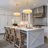 4-Light Dimmable Drum Fabric Chandelier