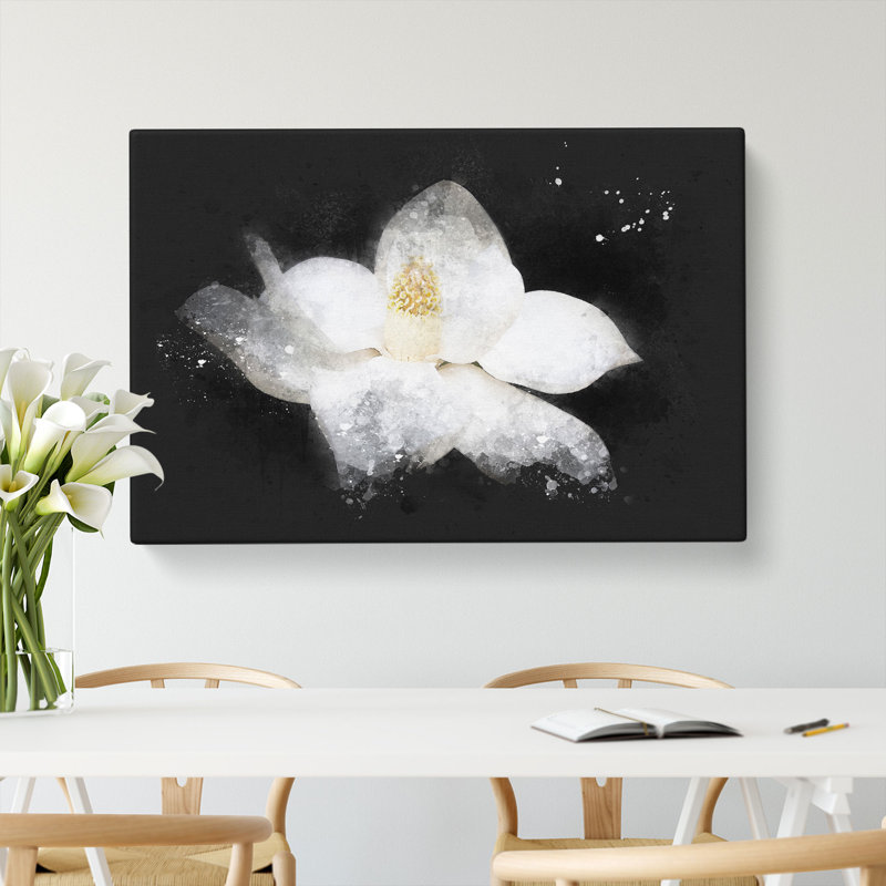 Blooming White Magnolia - Wrapped Canvas, 35cm H x 50cm W x 3cm D