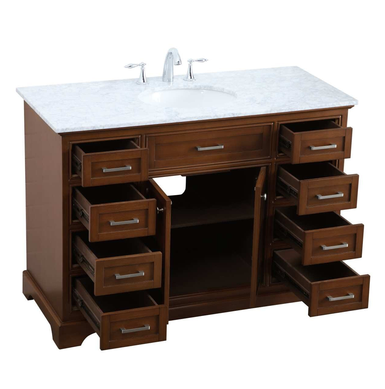 Hermes 48'' Single Bathroom Vanity, Teak