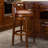 Swivel Bar Stool with Top-Grain Leather Seat, Hollow Back Design, Solid Wood Frame & Footrest for Kitchen, Dining, or Living Room-703482630-690989133