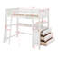 Lit mezzanine simple avec tiroirs, bureau et tablettes-118032726