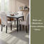 Table de salle à manger 5 pièces en faux marbre avec 4 coussins épais-210410232