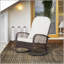 Chaise berçante en osier pour l'extérieur Outsunny