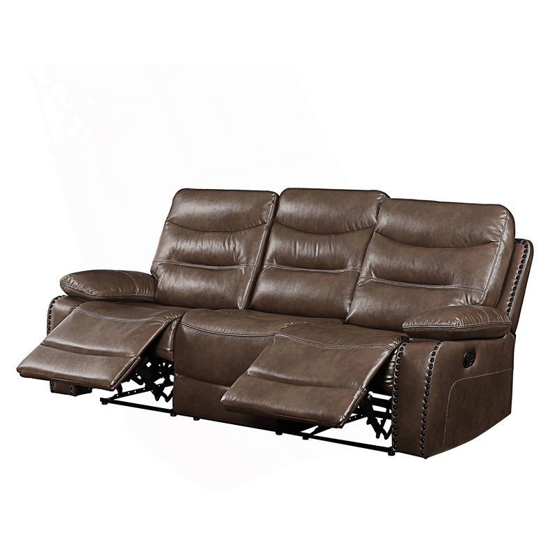 Canapé inclinable en cuir GEL Match avec mouvement fluide et rangement caché