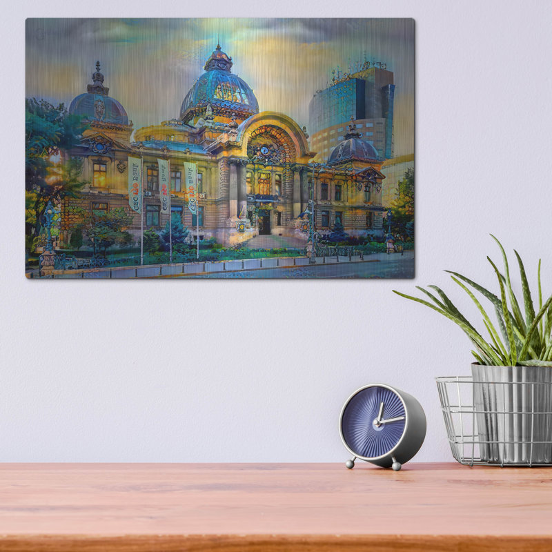 "Bucarest, Bucuresti Cec Palace" par Pierre Gavidia, H 12 po x l 16 po