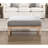 27.64Lb Gray Fabric With Solid Wood Construction 11" High Package And