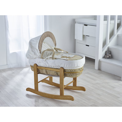 Moses Basket With Stand with Bedding with Mattress