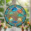 Panneau de vitrail Tropical Fish - 7,8H-1986657681