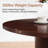 48"W Round Dining Table with 2 Storage Shelves Seats 6