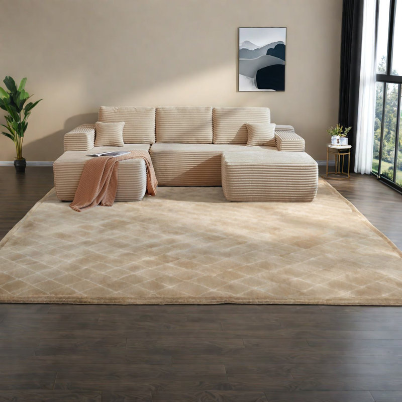 Canapés modulaires spacieux et moelleux avec siège profond en forme de U pour les salons modernes
