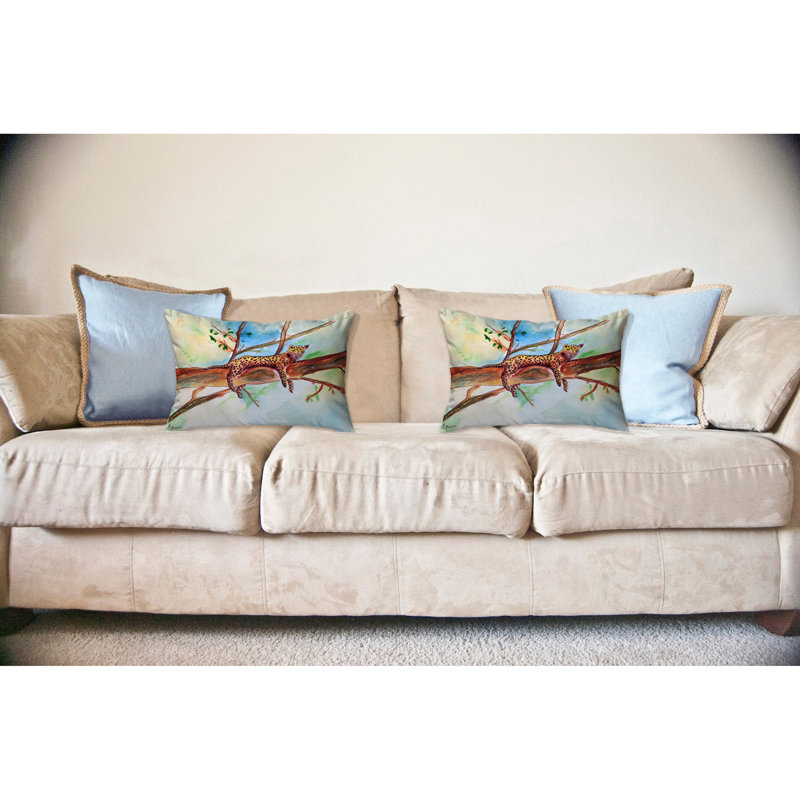 Housse de coussin rectangulaire et insert Leopard, 16 po x 20 po