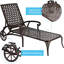 1 chaise longue en fonte d'aluminium, brun