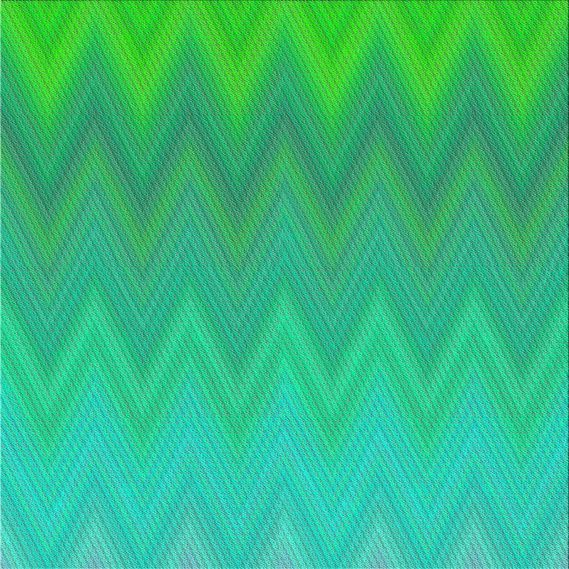 Tapis vert / bleu à motifs Cotillard, Carré 8 pi