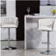 Tabouret de bar pivotant recouvert de cuir deux pièces à 360 °, tabouret de bar à hauteur réglable, avec dossier et repose-pieds tissés, tabouret de bar chromé convenant aux îlots de cuisine, aux cafés et aux bars-344178022