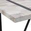 Minimalist Retro Dining Table Set With Textured Top And 6 Upholstered Chairs