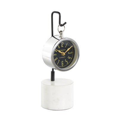 Analog Stainless Steel Quartz Movement / Crystal Tabletop Clock Silver