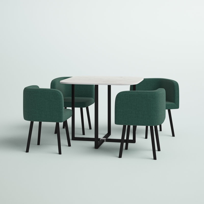 Biondo 4 - Person Dining Set, Turqoise