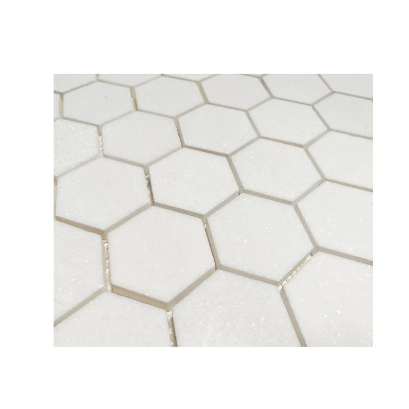 Mur de mosaïque en marbre 2 po x 2 po et carreaux de sol