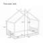 Lit simple style maison Montessori - Pas besoin de sommier, structure en bois de pin durable