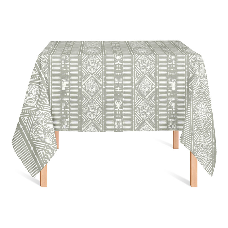 Nappe géométrique carrée, Vert