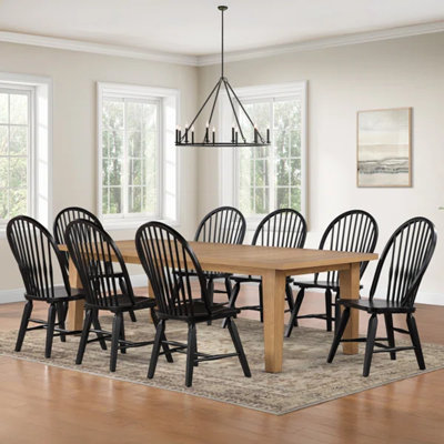 Sommerset Extendable Oak Wood Dining Table Set