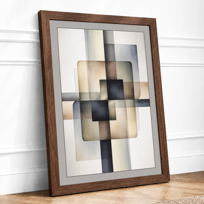 Layered Geometry Minimalist - Framed Print