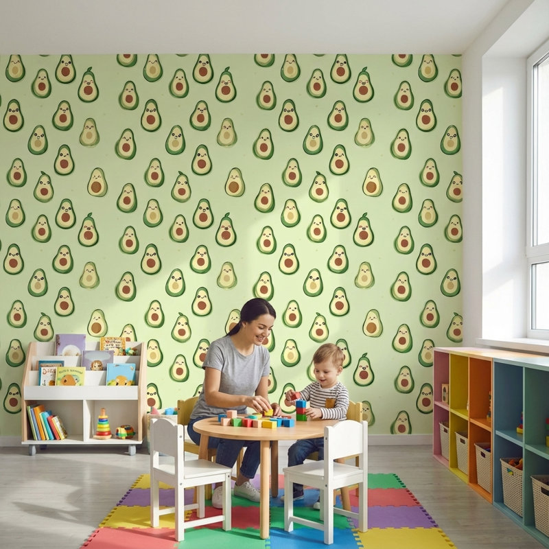 Papier peint ludique Avocado