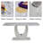 7 Piece - Marbled Dining Table Set-1498344955