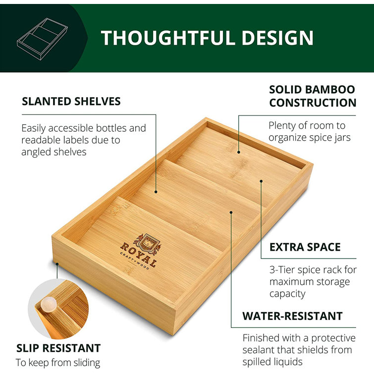 Spice Drawer Organizer for Vertical/Standing Jars