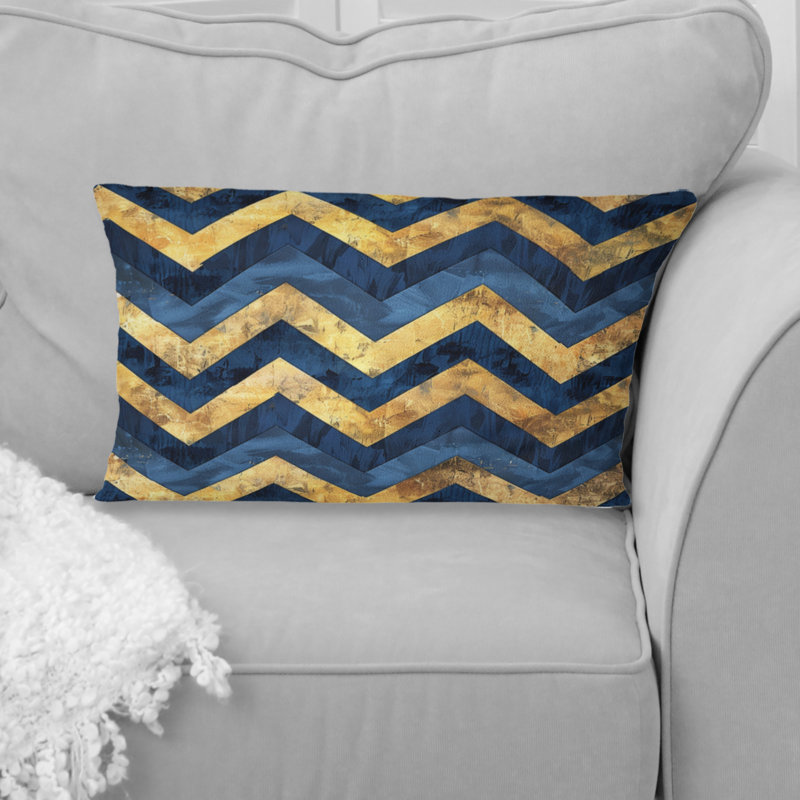 Chevron Glam II - Coussin lombaire à chevrons
