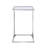 Modern Silver 24.75 Inch C-Shaped Side Table with Sliding Base-1687232275