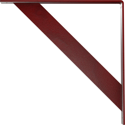 2"W x 20"D x 20"H Traditional Steel Bracket, Hammered Bright Red