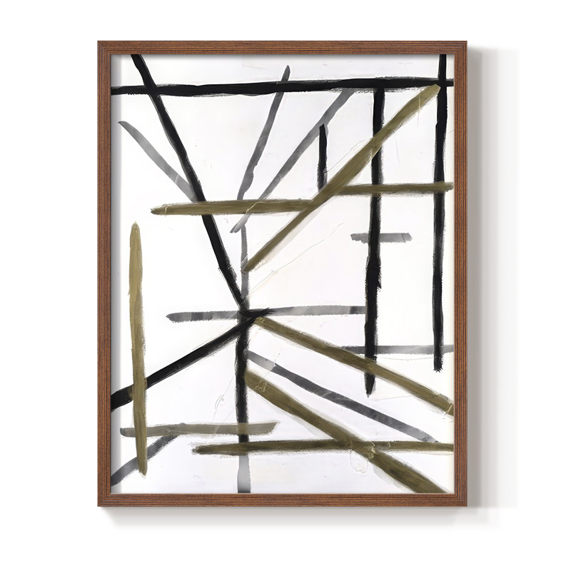 Edifice I Framed Print - Solid Wood, 15" H x 12" W, Walnut