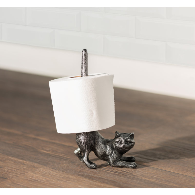 Porte-papier hygiénique sur pied Alvilda, Gris