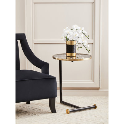 Bhodi Glass Top Side Table