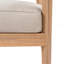 Fauteuil club en bois d'acacia avec coussin de siège, ensemble de 1