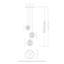 Reflection Breeze 3 Light Hand Blown Clear Glass Globe Pendant Chandelier with Inner Webbed Glass in Clear, Amber or Grey (4", 5", 6.3" Globes)-377059074-377059085