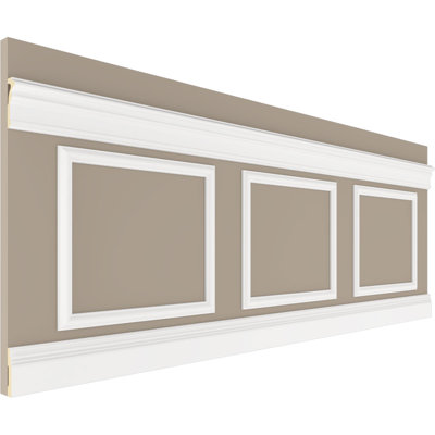 32'' H x 94.5'' W x 0.5'' D Wainscot Paneling