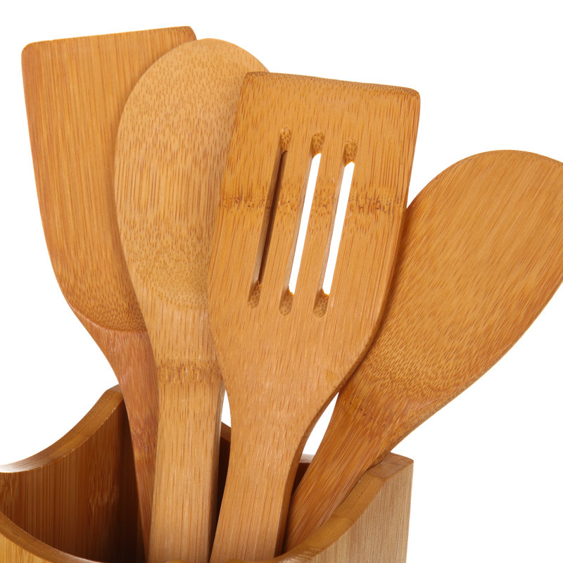 Marilee Bamboo Square Utensil Storage Set
