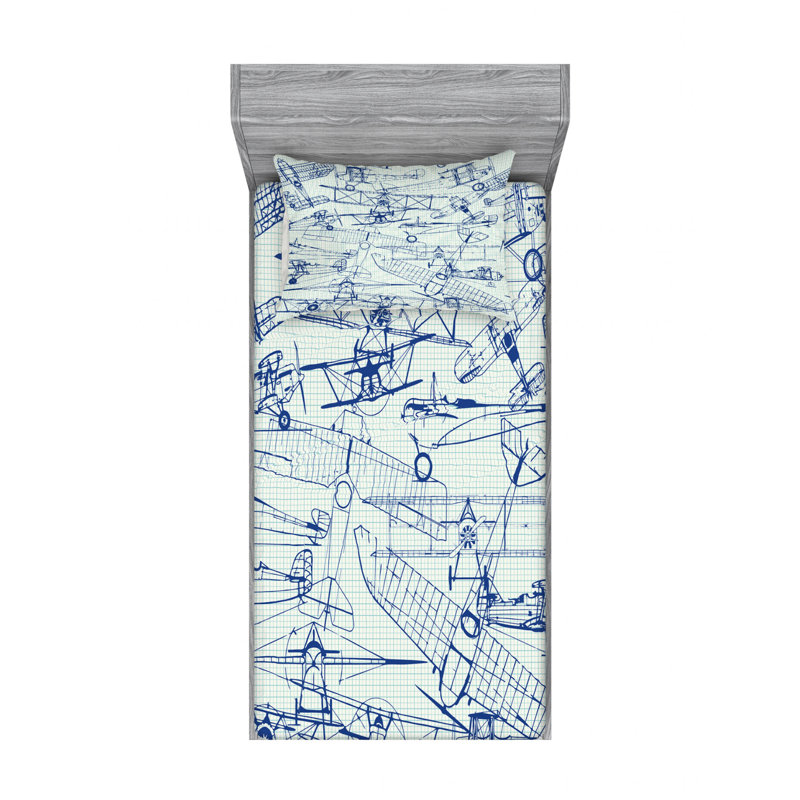 Microfiber Sheet Set, Twin XL Sheet Set with Fitted Sheet