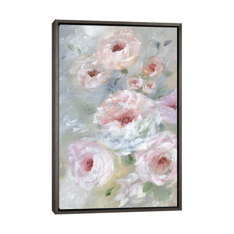 «Rush Of Blush» par Nan - reproduction, H 40 po x l 26 po x P 1,5 po, Cadre rustique foncé