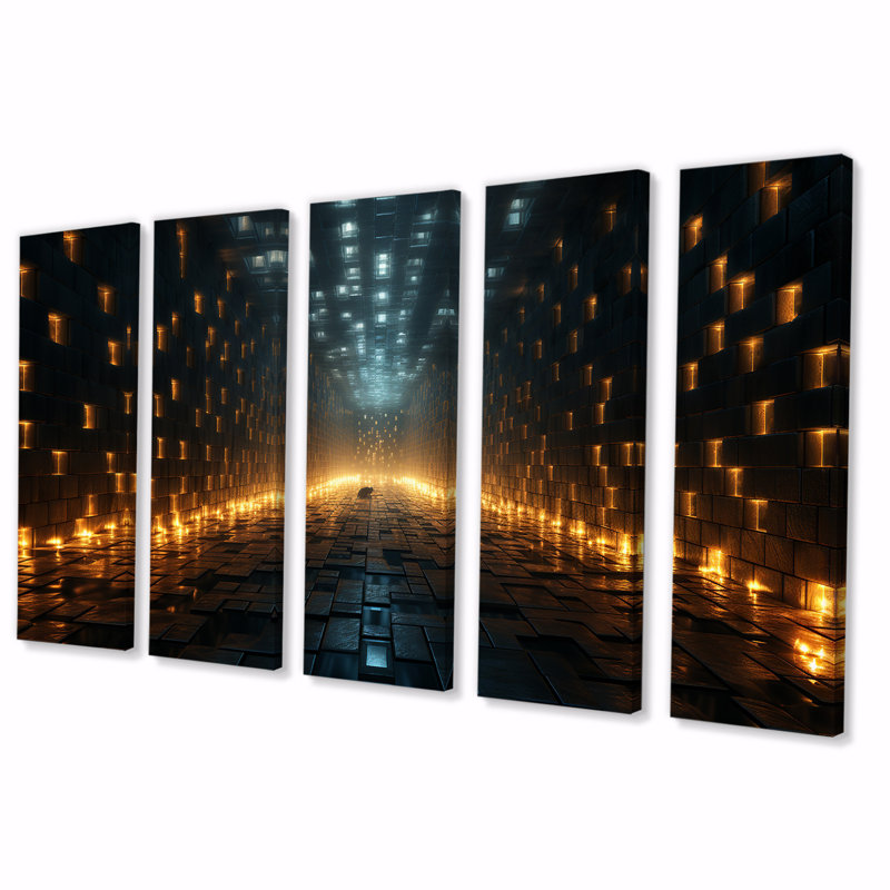 «Momentum Mirage I, 5 pièces», 5 pièces, H 32 po x l 80 po